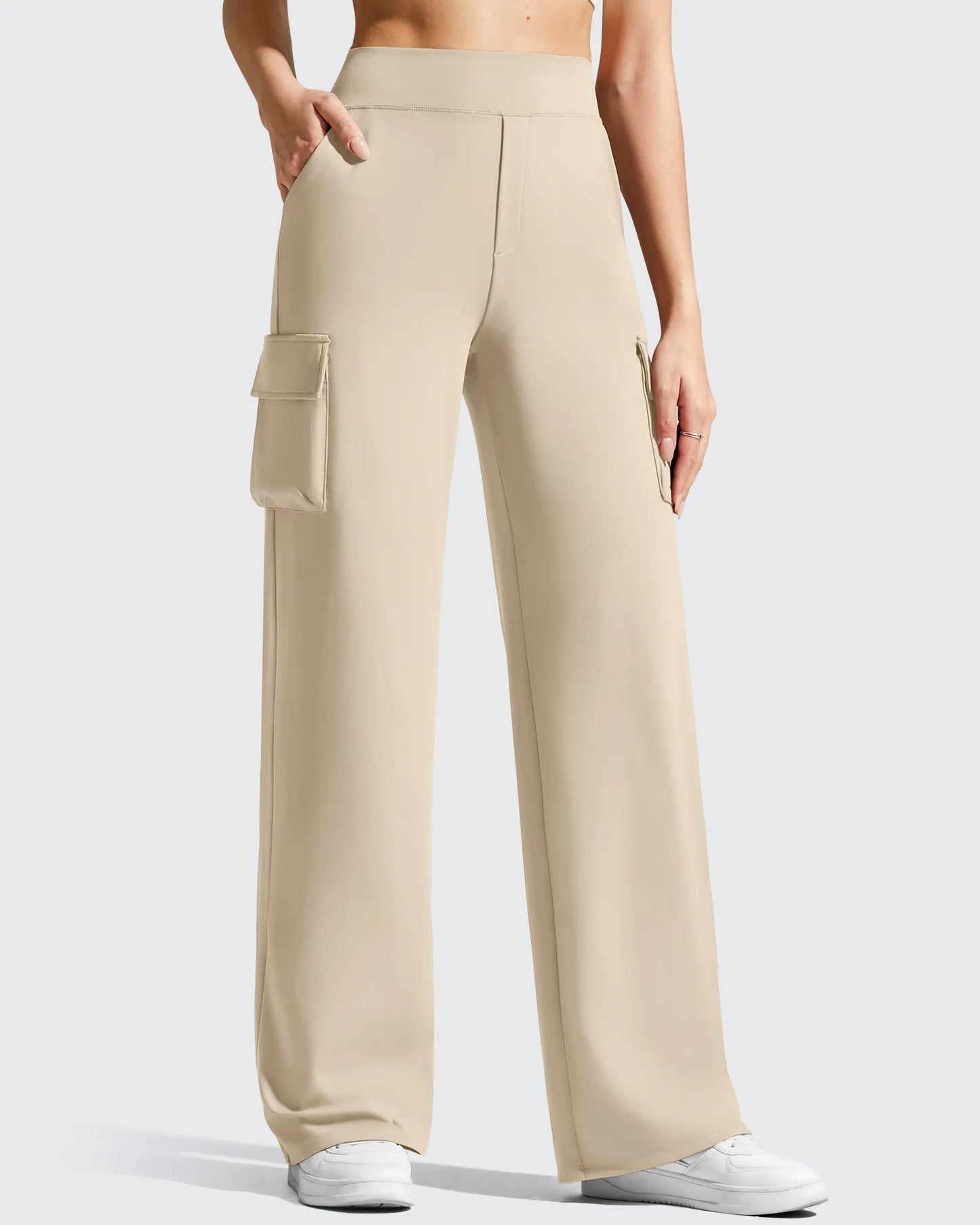 EverGoing High-Waist 4 Pockets Wide Leg Cargo Pants